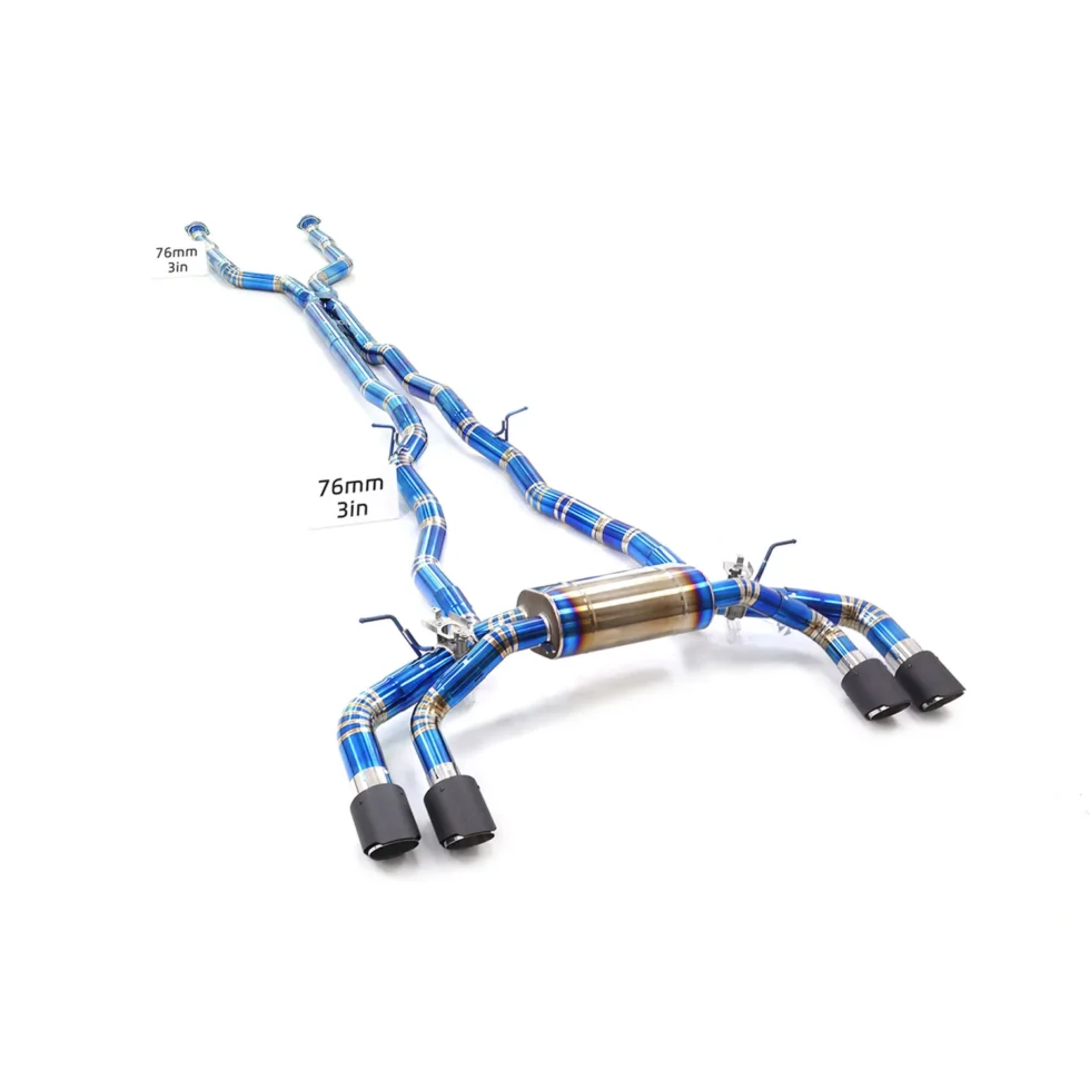 BNB Titaniumz Titanium Alloy Exhaust Catback for BMW M5 G90 2025 Blue