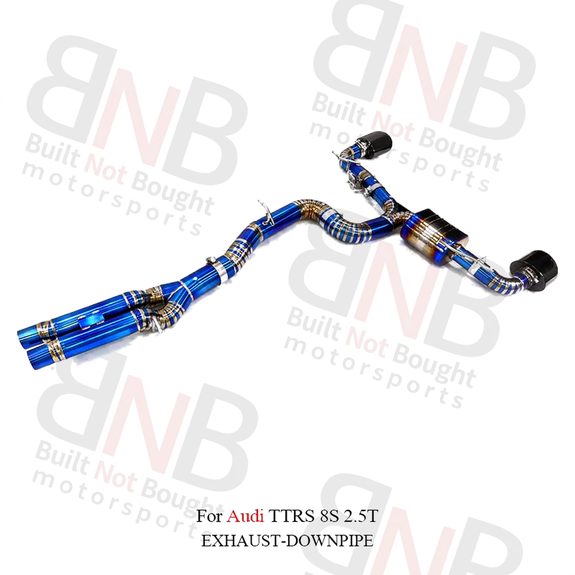 BNB Titaniumz Catback Exhaust Titanium Alloy Audi TTRS 8S Blue Burnt