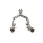 BNB Titaniumz Stainless Steel Exhaust Downpipe Heat Shield Mercedes S600 W221 Silver
