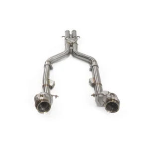 BNB Titaniumz Stainless Steel Exhaust Downpipe Heat Shield Mercedes S600 W221 Silver