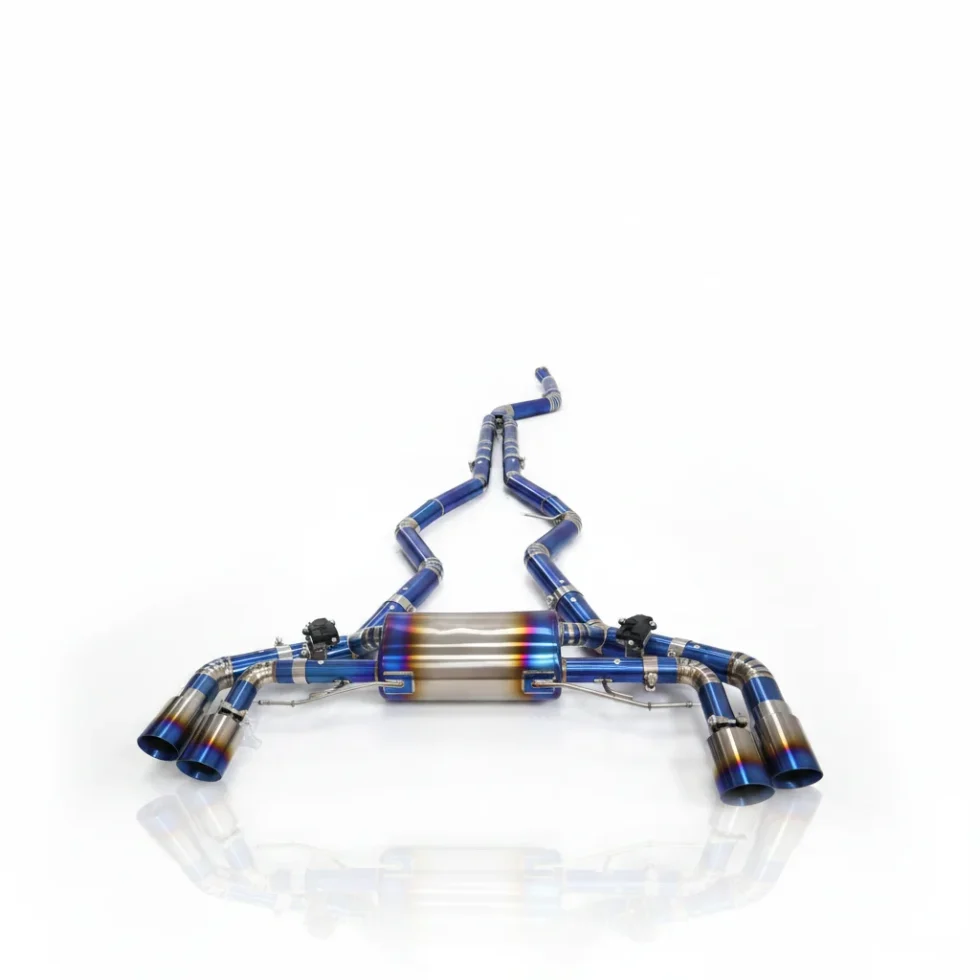 BNB Titaniumz Valvetronic Cat-Back Exhaust System BMW 440i G22 Blue
