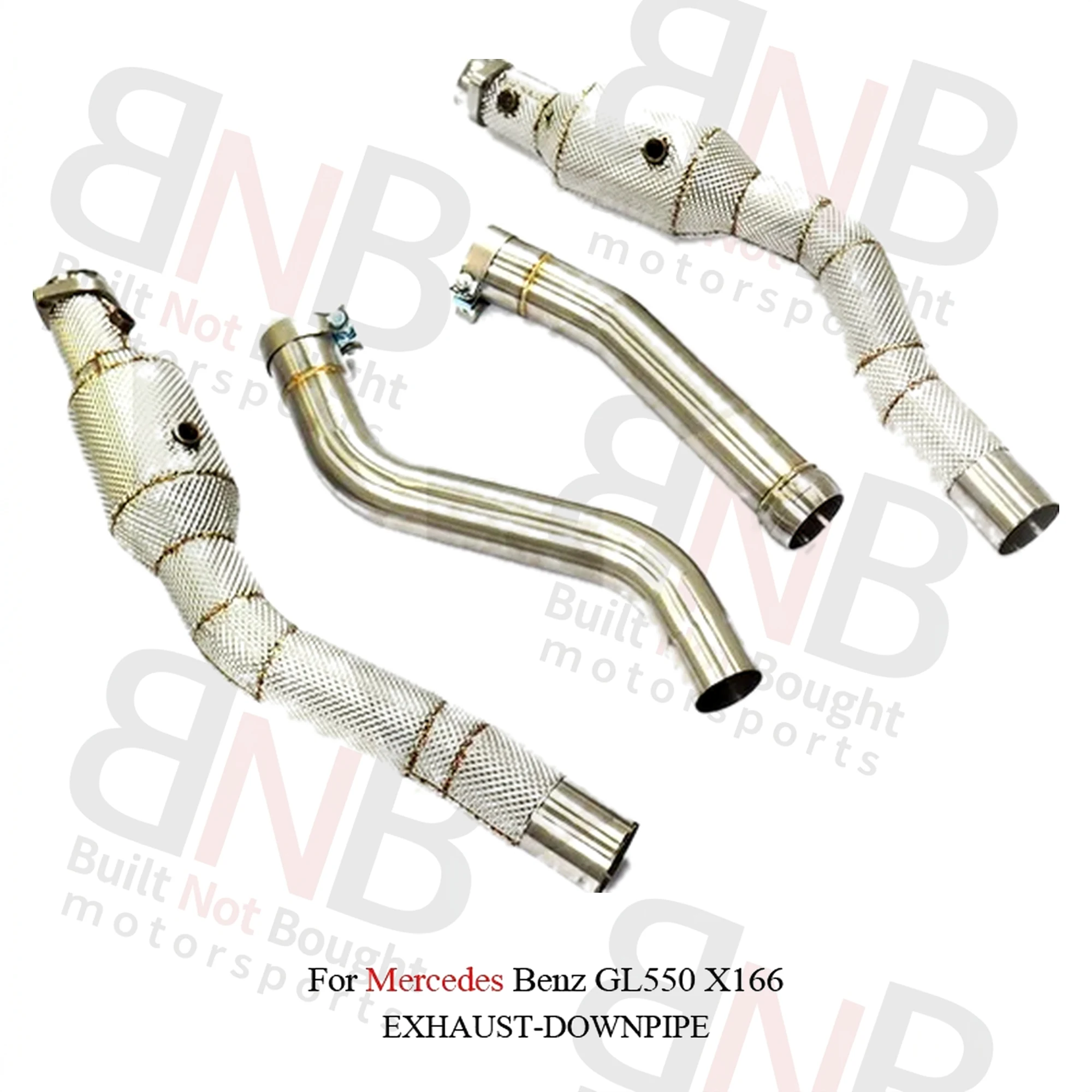 BNB Titaniumz Mercedes Benz GL550 X166 4.7T Downpipe Exhaust With Heat Shield