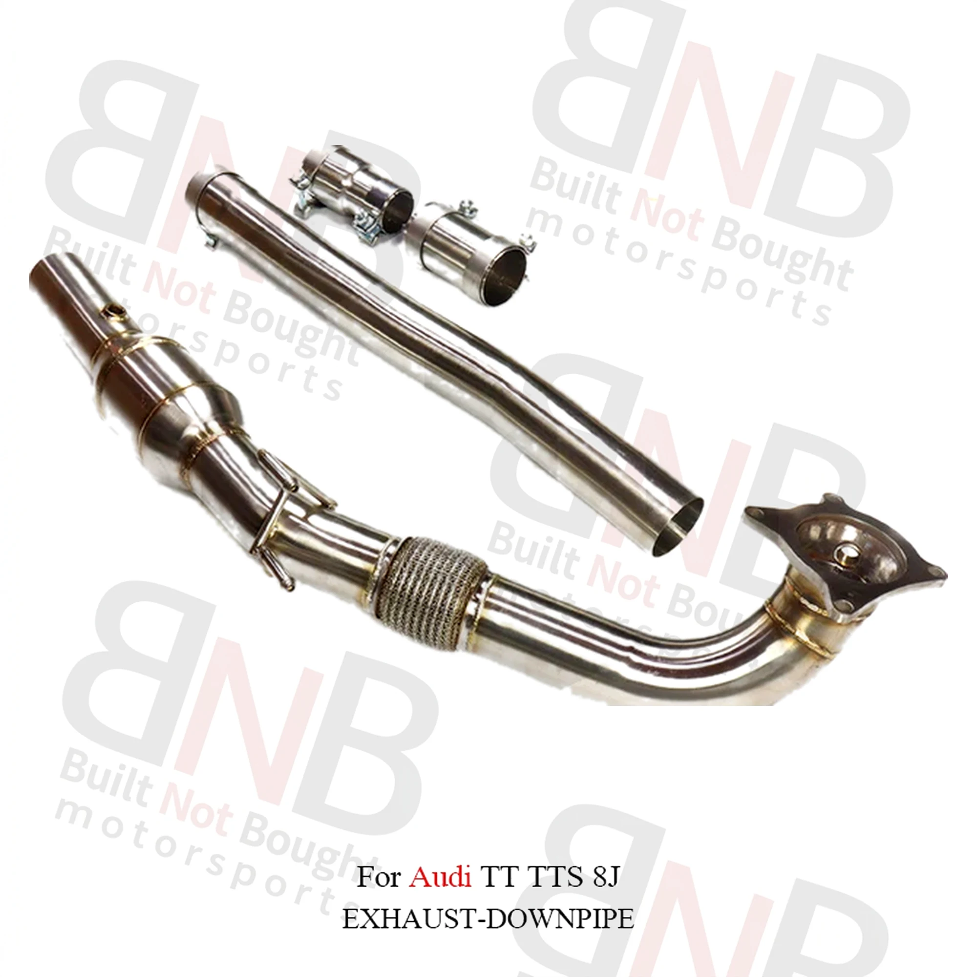 BNB Stainless Steel Exhaust System for Audi TT TTS 8J 1.5mm Silvery