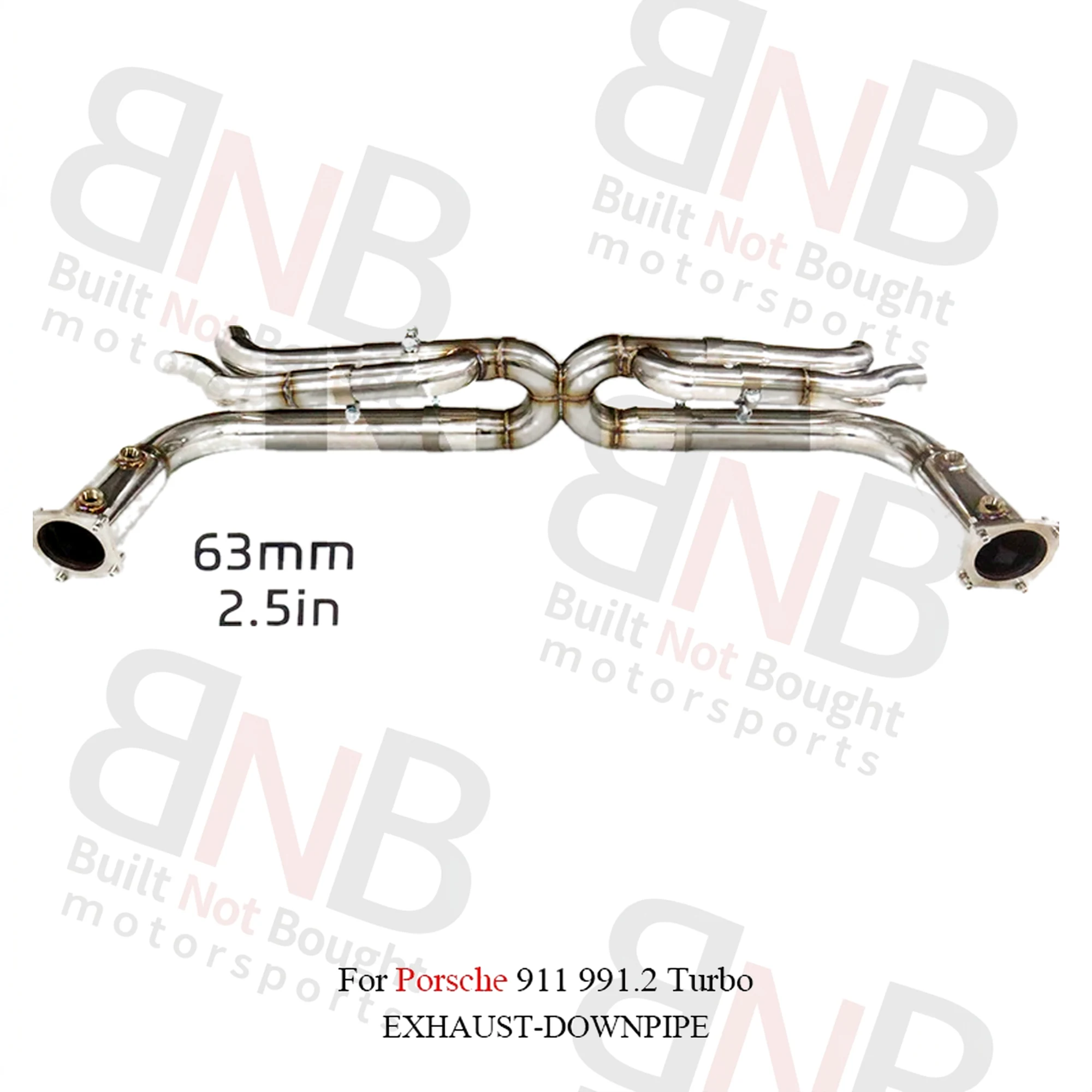 BNB Titaniumz Stainless Catback Exhaust Porsche 911 991.2 Turbo 120x50x40