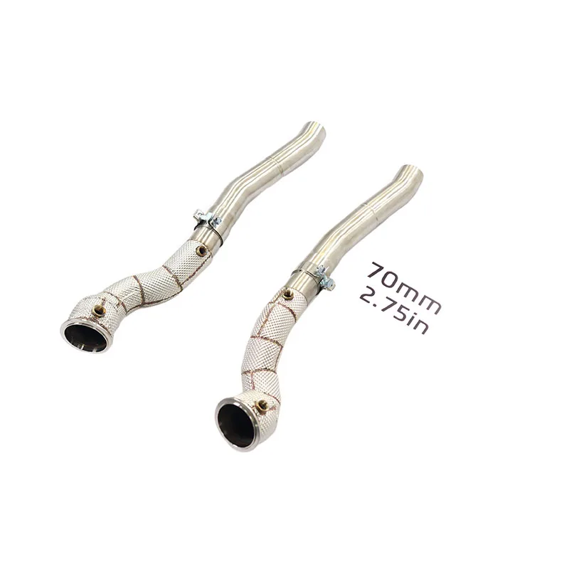 BNB Titaniumz Exhaust Downpipe for Ferrari GTC4 Lusso V8 3.9T Silver