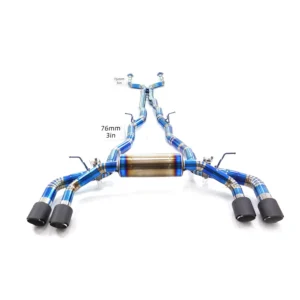 BNB Titanium Exhaust System for BMW M5 G90 Catback OEM Valve Blue