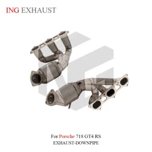 BNB Titaniumz Stainless Steel Exhaust Header Downpipe for Porsche 718 GT4 RS