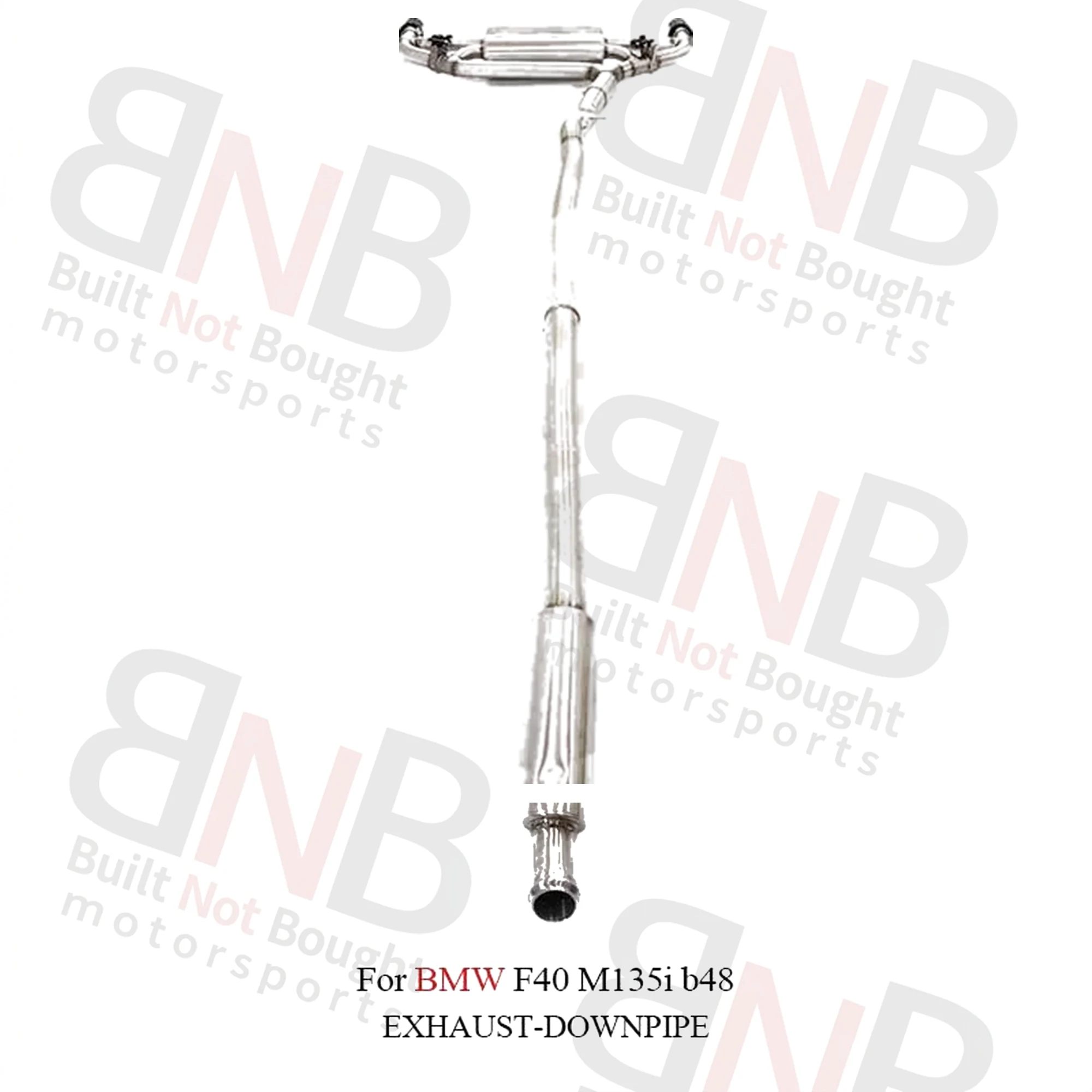 BNB Titaniumz Stainless Steel Valvetronic Cat-Back Exhaust for BMW F40 M135i B48