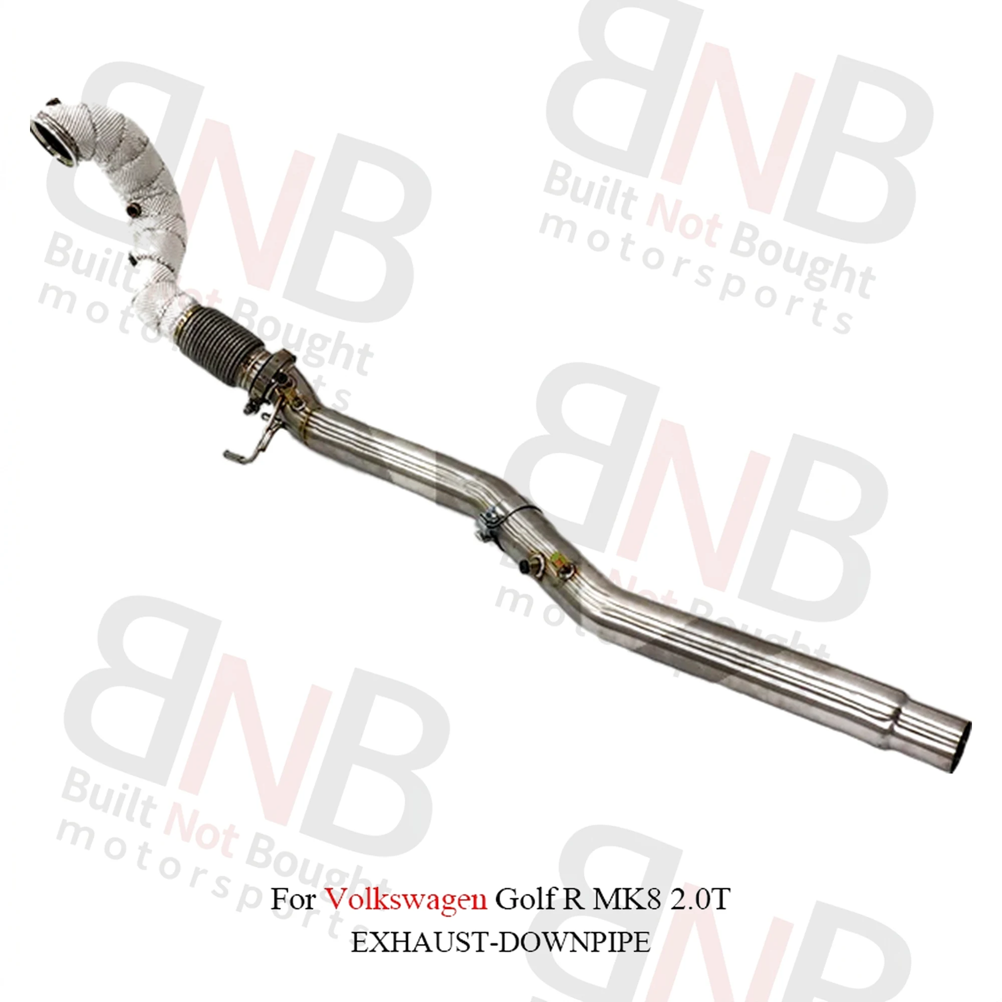 BNB Titaniumz Stainless Steel Exhaust Downpipe 4in for VW Golf R MK8 2.0T