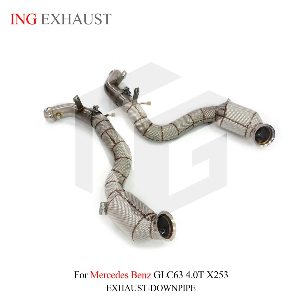 BNB Stainless Steel Heat-Shielded Downpipes for Mercedes-Benz GLC63 AMG X253 4.0T