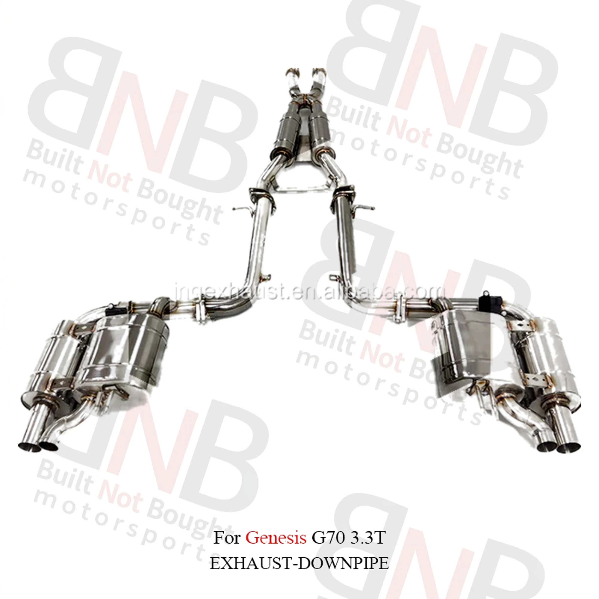 BNB Stainless Steel Valved Catback Exhaust for Genesis G70 3.3T