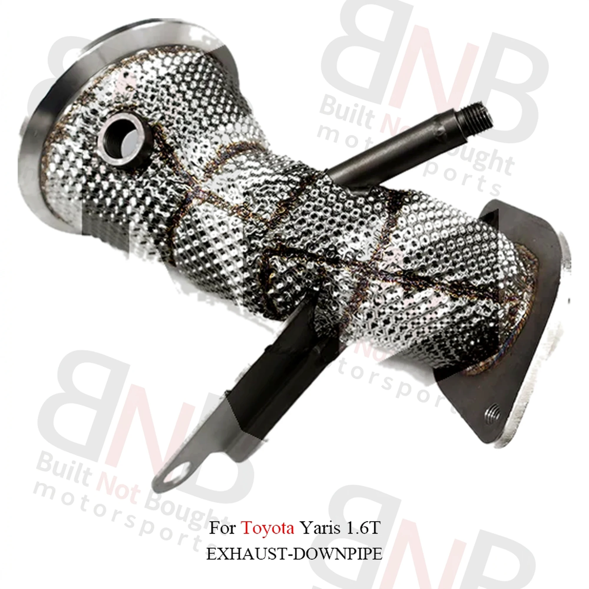 BNB Titaniumz High Flow Downpipe Exhaust Heat Shield Toyota Yaris 1.6T