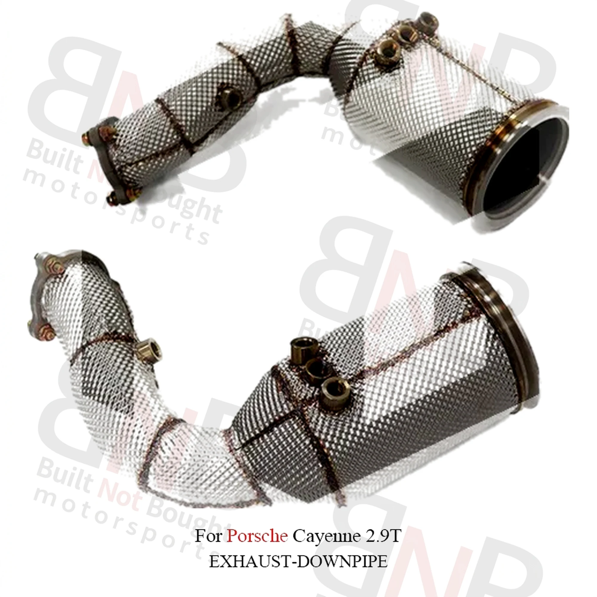 BNB Stainless Steel Exhaust Straight Downpipe 80x40x30 Silvery