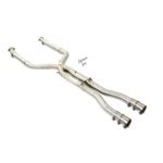 BNB Titaniumz Exhaust Front Tube for BMW M8 LCI High Flow Performance Silvery