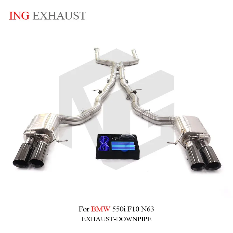 BNB Titaniumz Catback Exhaust with Muffler Valve for BMW 550i F10 N63