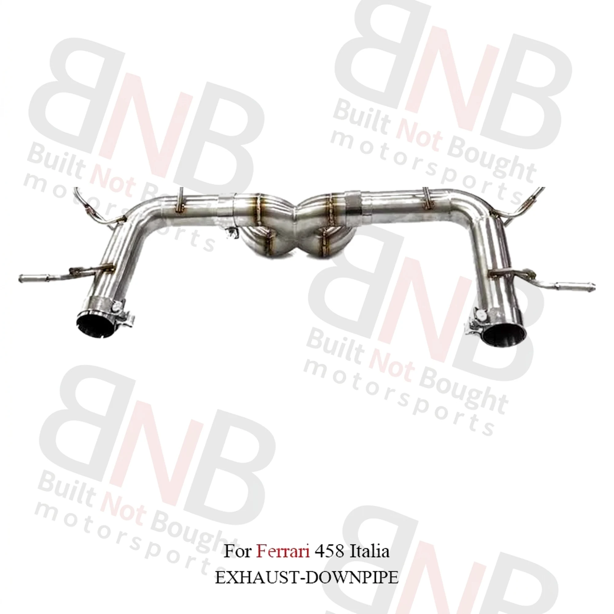 BNB Titaniumz High-Flow Axle-Back Exhaust System Ferrari 458 Italia Silvery