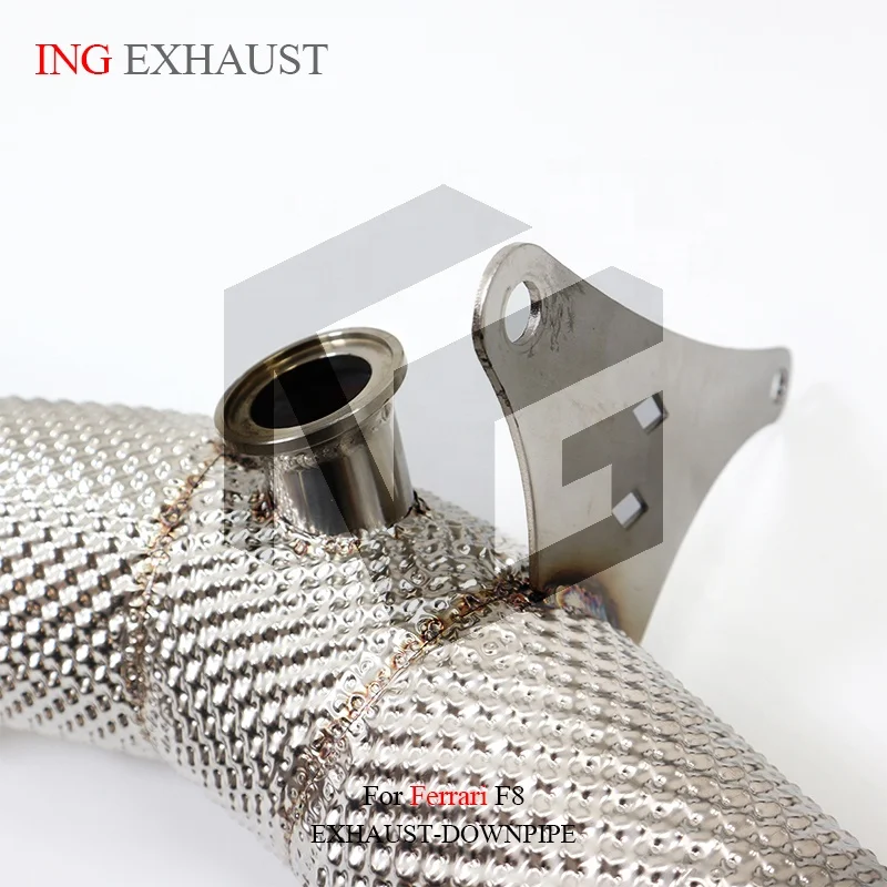 BNB Titaniumz Stainless Steel High-Flow Downpipe For Ferrari F8