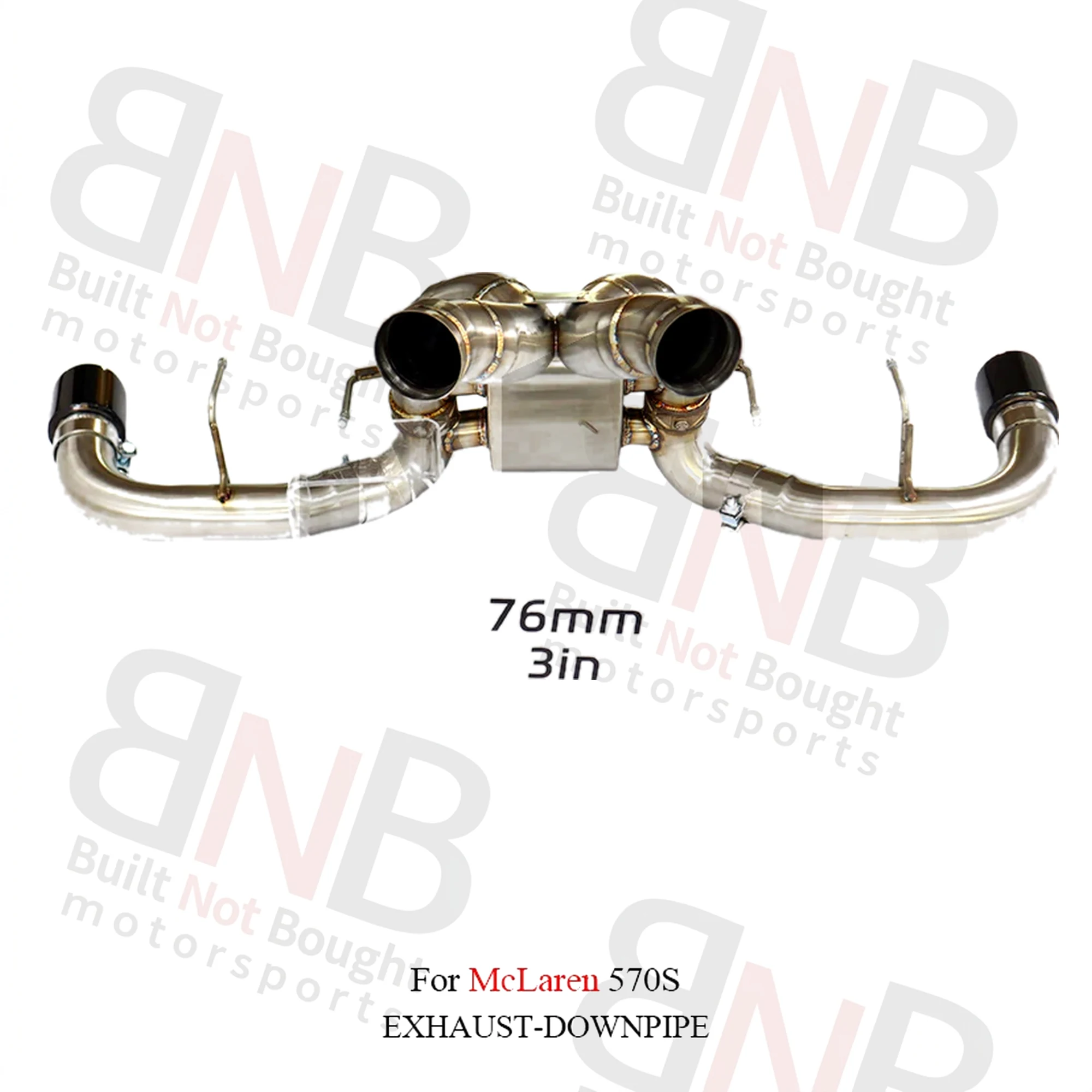 BNB Valvetronic Exhaust Catback for McLaren 570S Stainless Steel