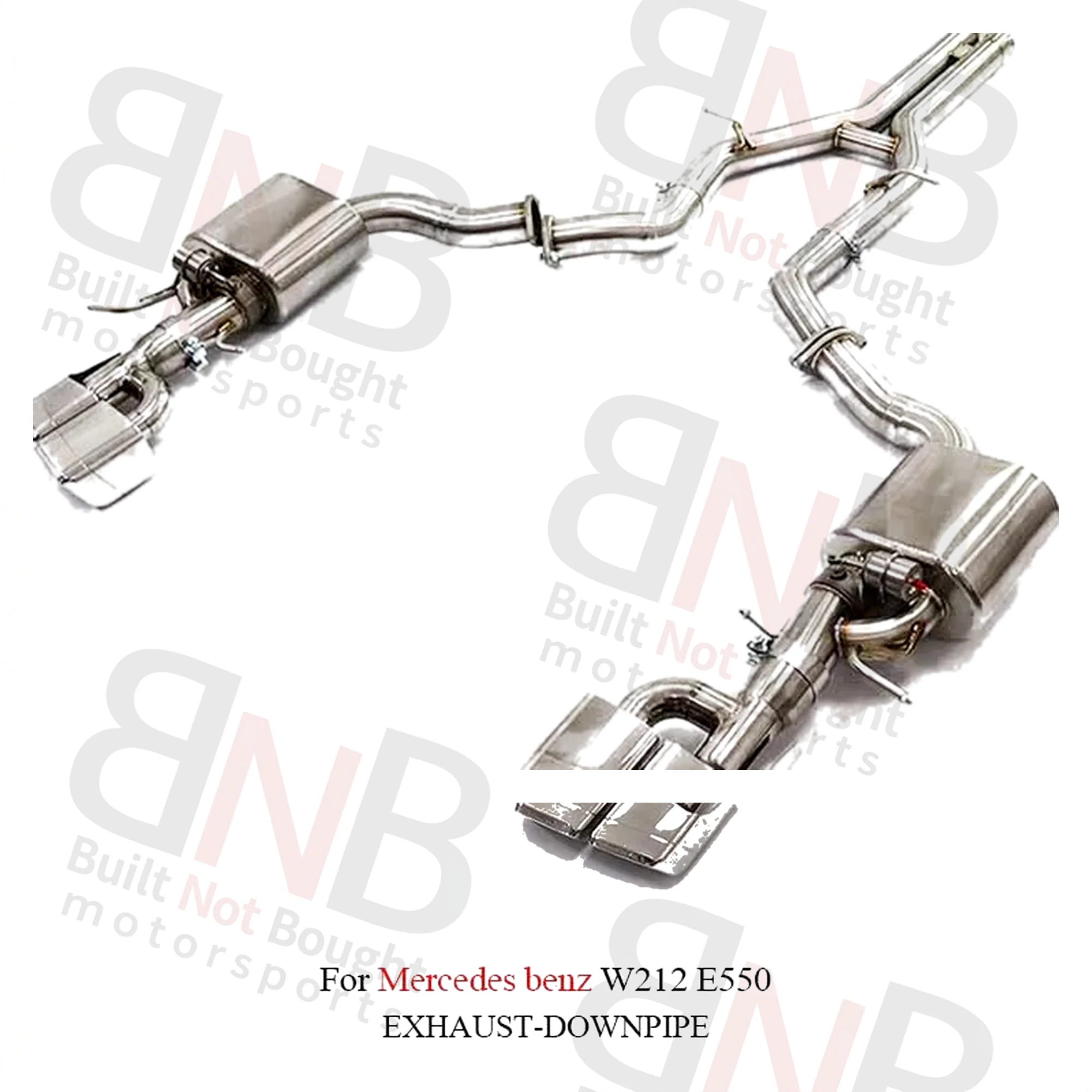BNB Titaniumz Stainless Steel Catback Exhaust for Mercedes E550 W212 3in