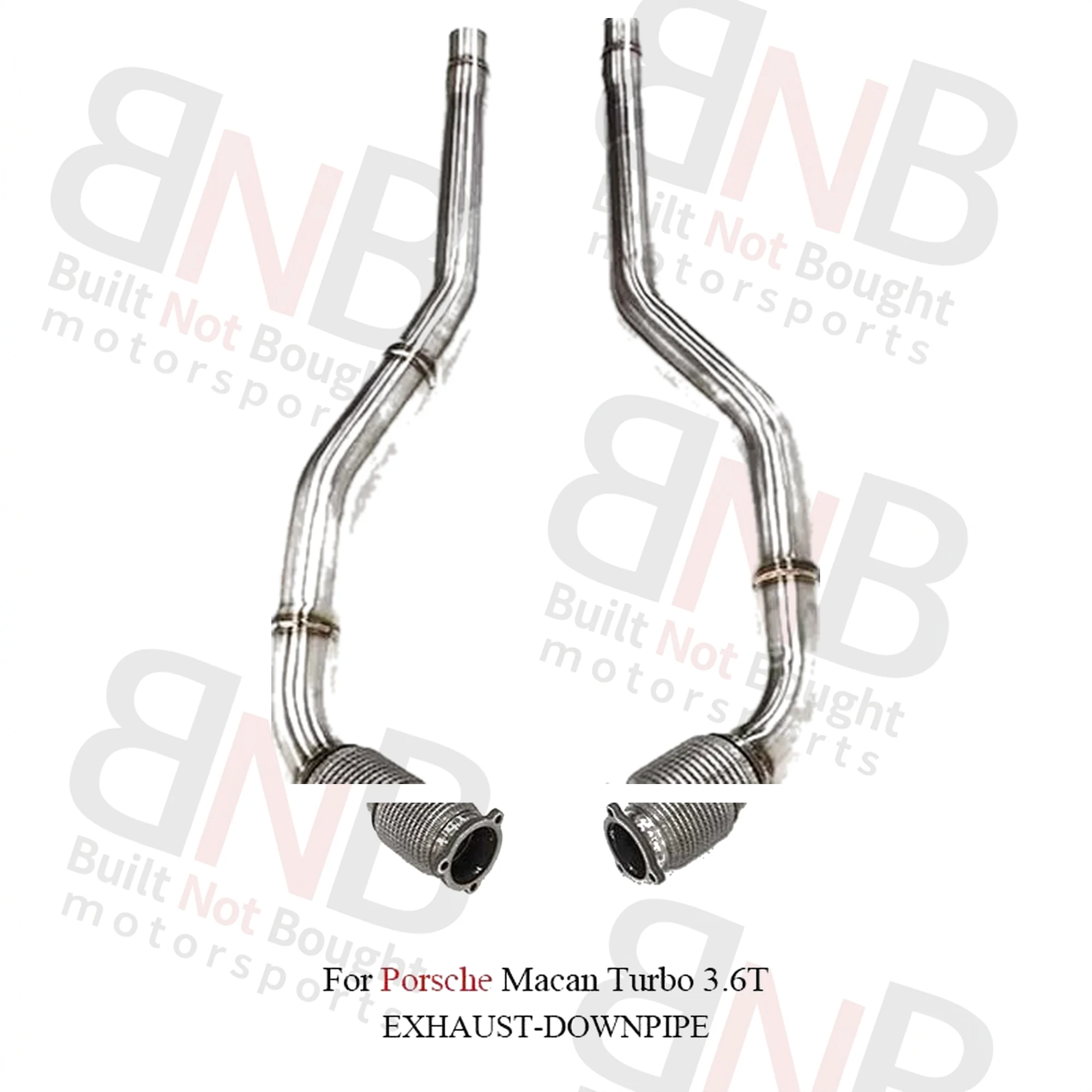 BNB Stainless Steel Exhaust System Resonant Tube for Porsche Macan Turbo 3.6T Silver