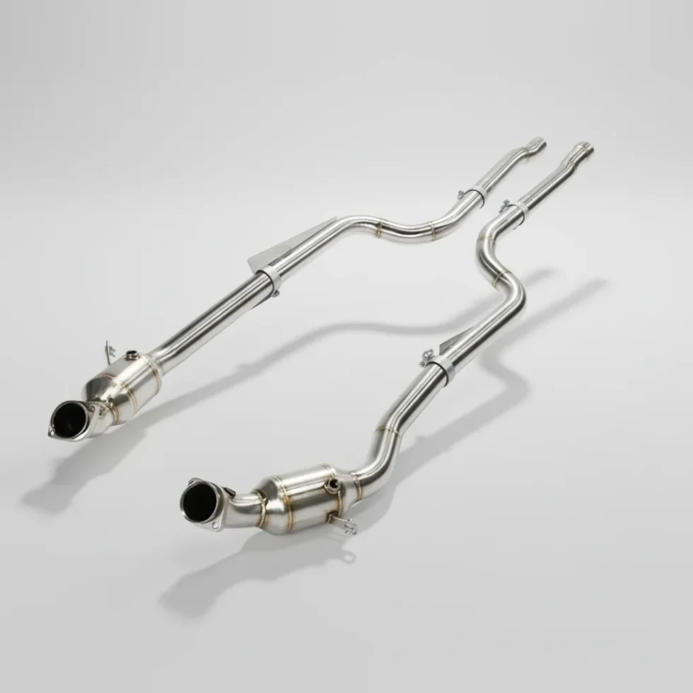 BNB Titaniumz Stainless Steel Exhaust Downpipe for Mercedes Benz CLS320 CLS400 3.0T