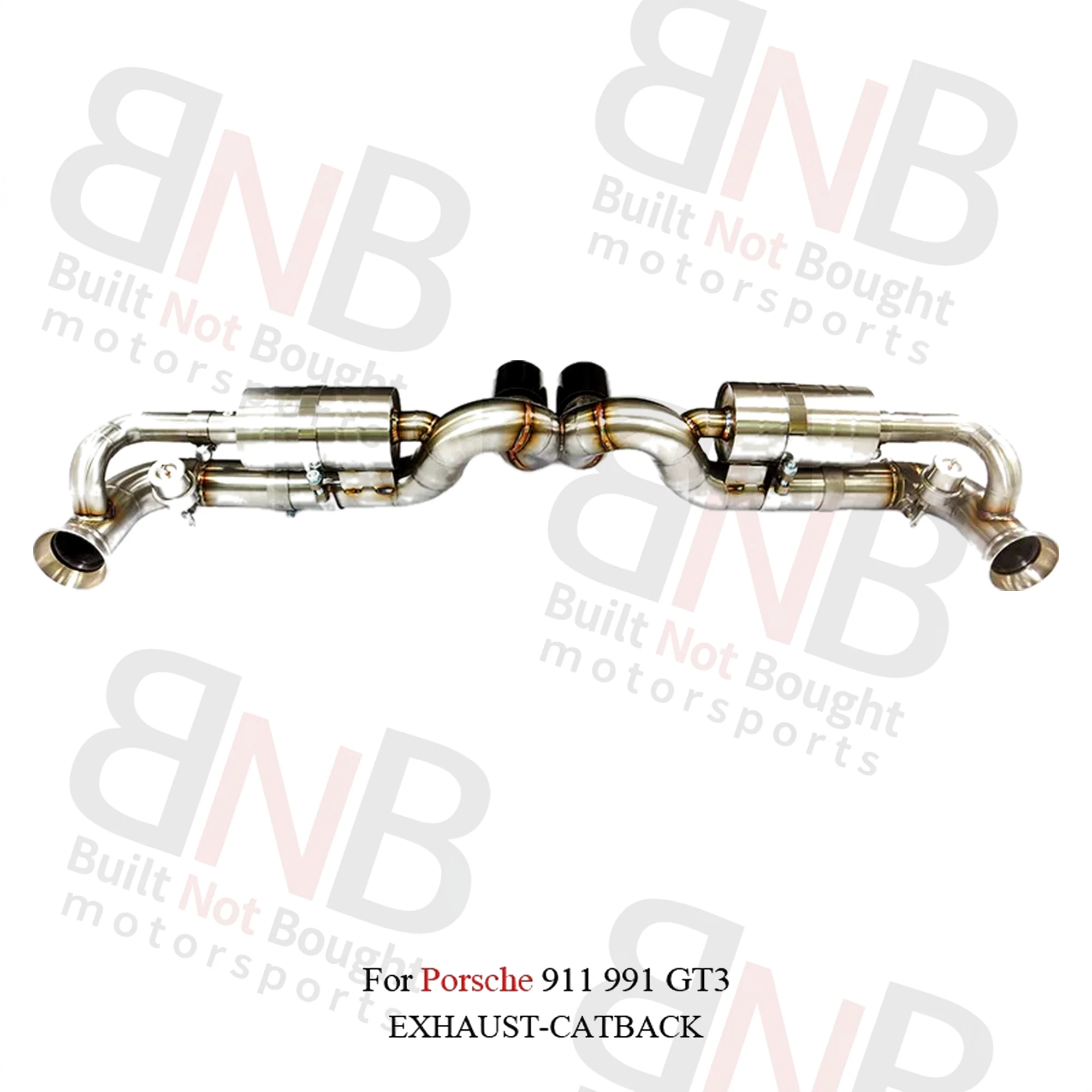 BNB Stainless Steel Valved Catback Exhaust for Porsche 911 991 GT3 Silvery