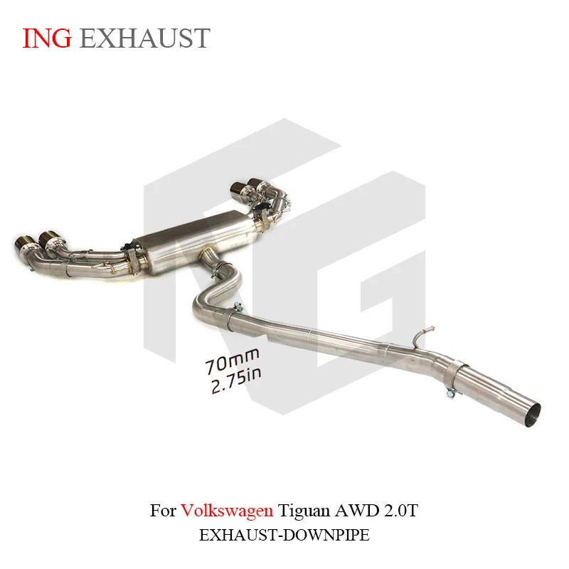 BNB Titaniumz Stainless Steel Exhaust Catback for VW Tiguan AWD 2.0T