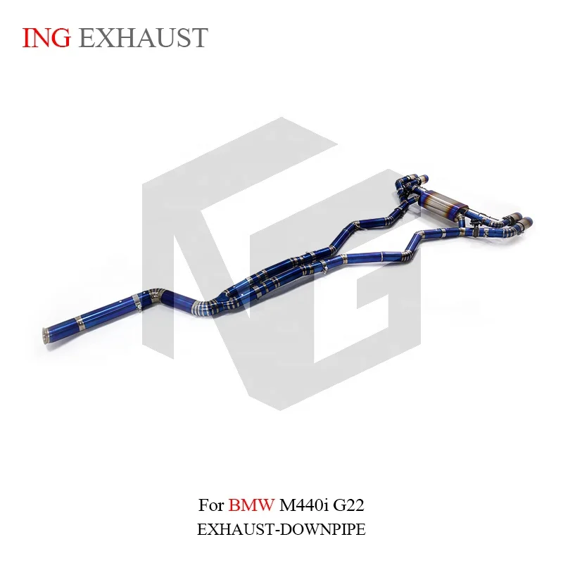 BNB Titaniumz Valvetronic Cat-Back Exhaust System BMW 440i G22 Blue