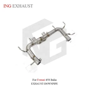 BNB Titaniumz High-Flow Axle-Back Exhaust System Ferrari 458 Italia Silvery