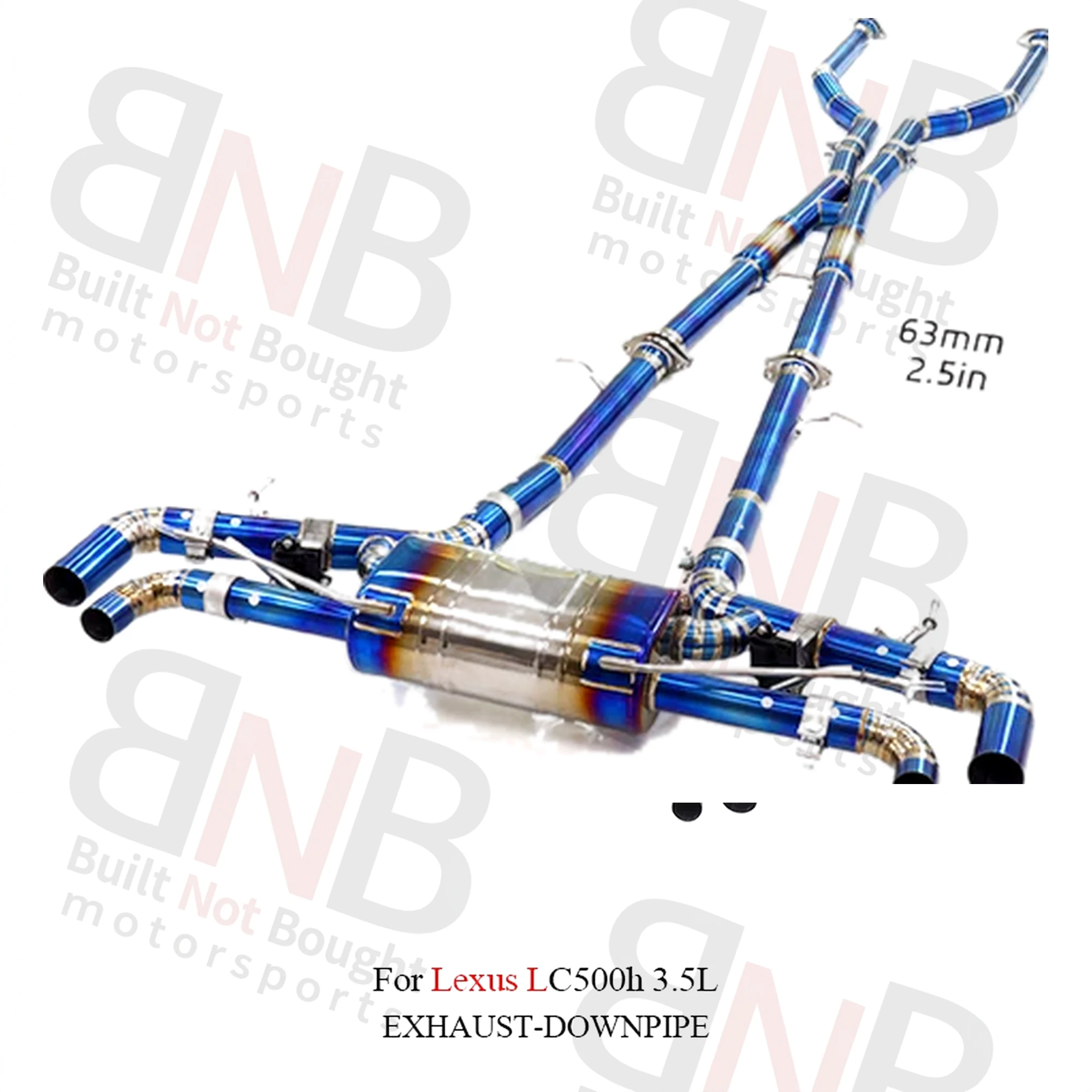 BNB LC500h Valvetronic Exhaust for Lexus LC500h 3.5L Catback Titanium Pipes
