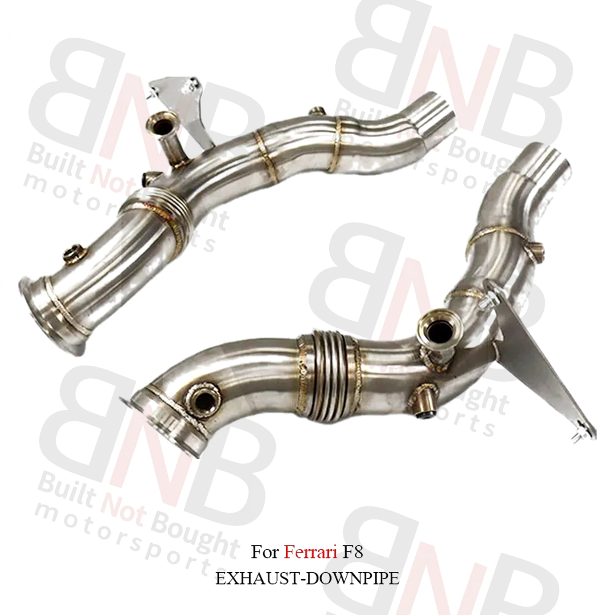 BNB Titaniumz Stainless Steel Exhaust Downpipe Ferrari F8 Silvery 120x60x50mm