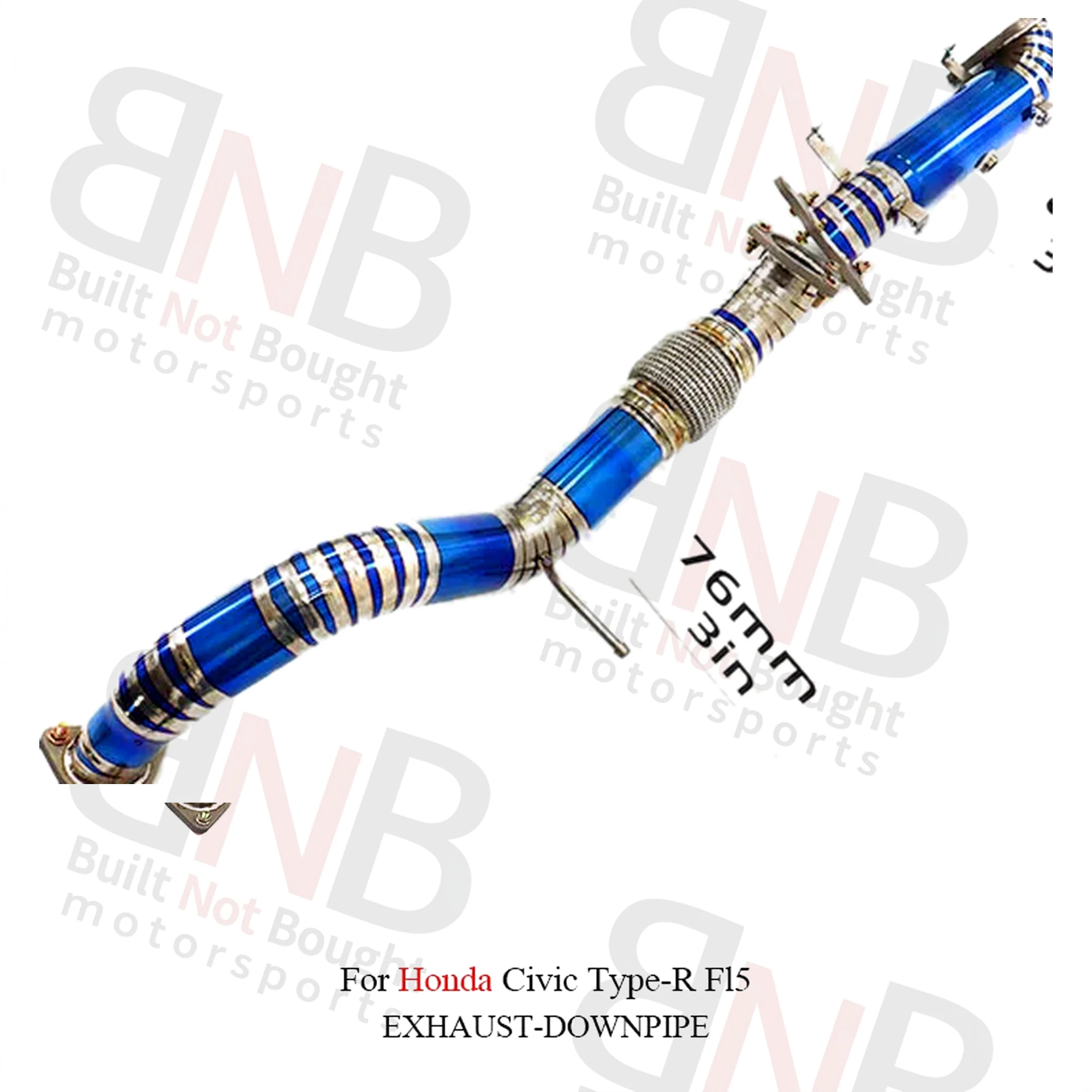 BNB Titaniumz Titanium Front Pipe for Honda Civic Type-R FL5 Blue
