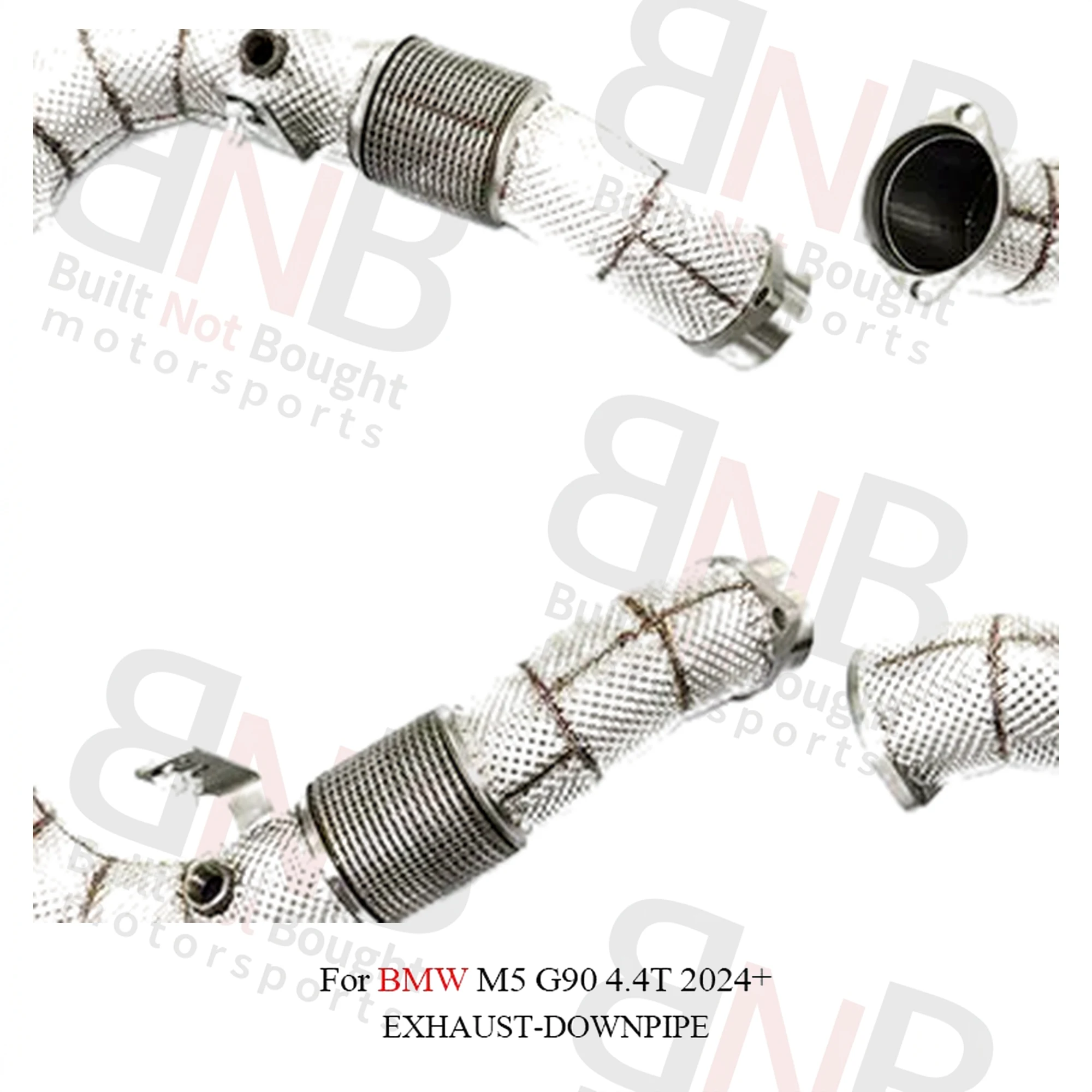 BNB Stainless Steel Downpipe with Heat Shield for BMW M5 G90 4.4T 2024+