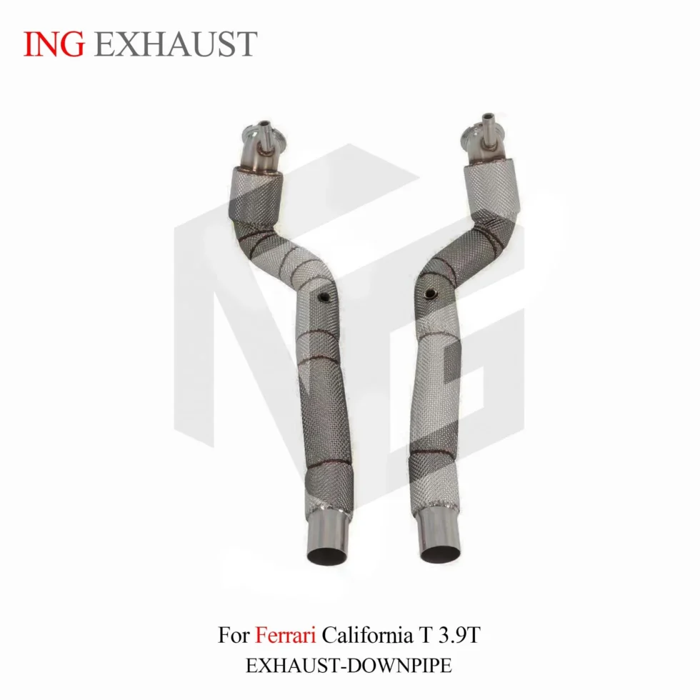 BNB Titaniumz Stainless Steel High-Flow Downpipe with Heat Shield for Ferrari California T 3.9T Direct Bolt-On Tuning Parts Wholesale