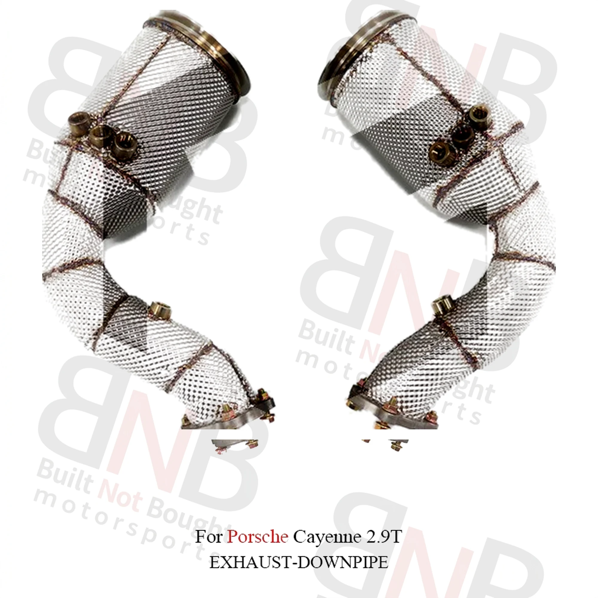 BNB Stainless Steel Exhaust Straight Downpipe 80x40x30 Silvery