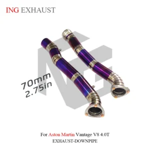 BNB Titaniumz Exhaust Front Tube Purple-Gold for Aston Martin Vantage V8 4.0T