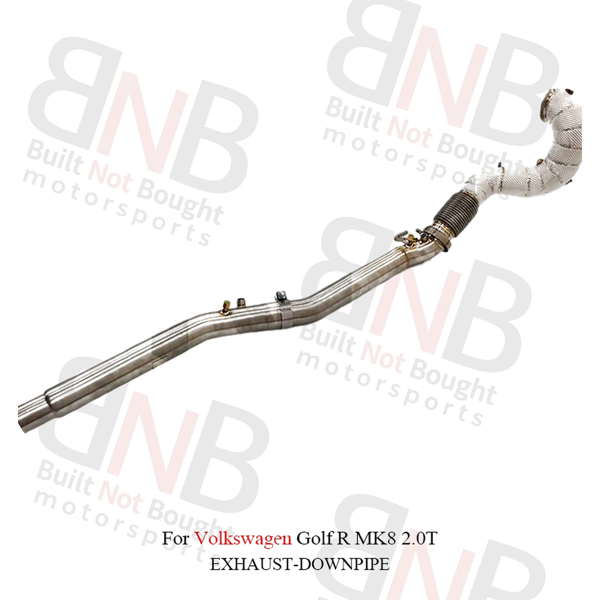 BNB Titaniumz Stainless Steel Exhaust Downpipe 4in for VW Golf R MK8 2.0T