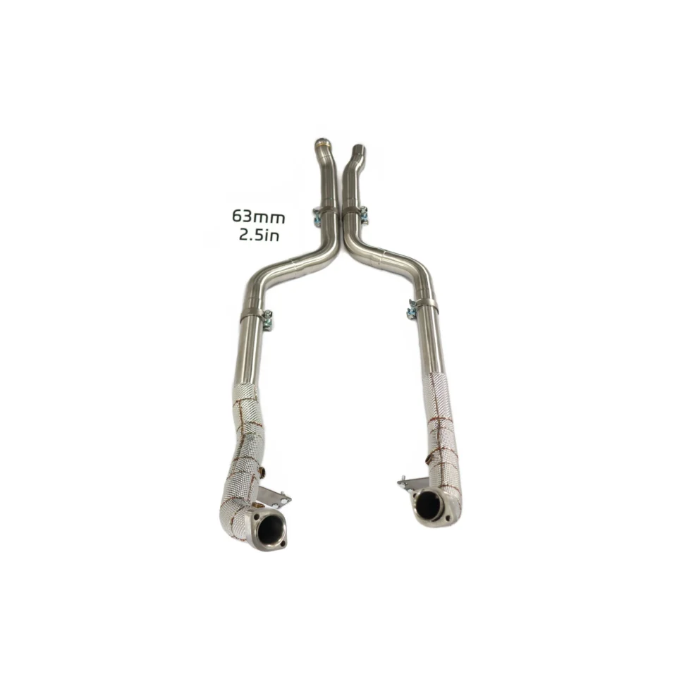 BNB Stainless Exhaust Downpipe for Mercedes E350 W212 3.5L Silvery 120x60x50mm