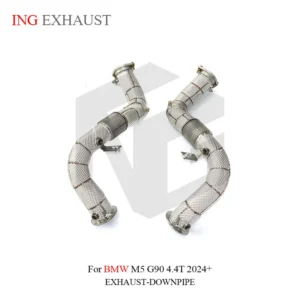 BNB Stainless Steel Downpipe with Heat Shield for BMW M5 G90 4.4T 2024+