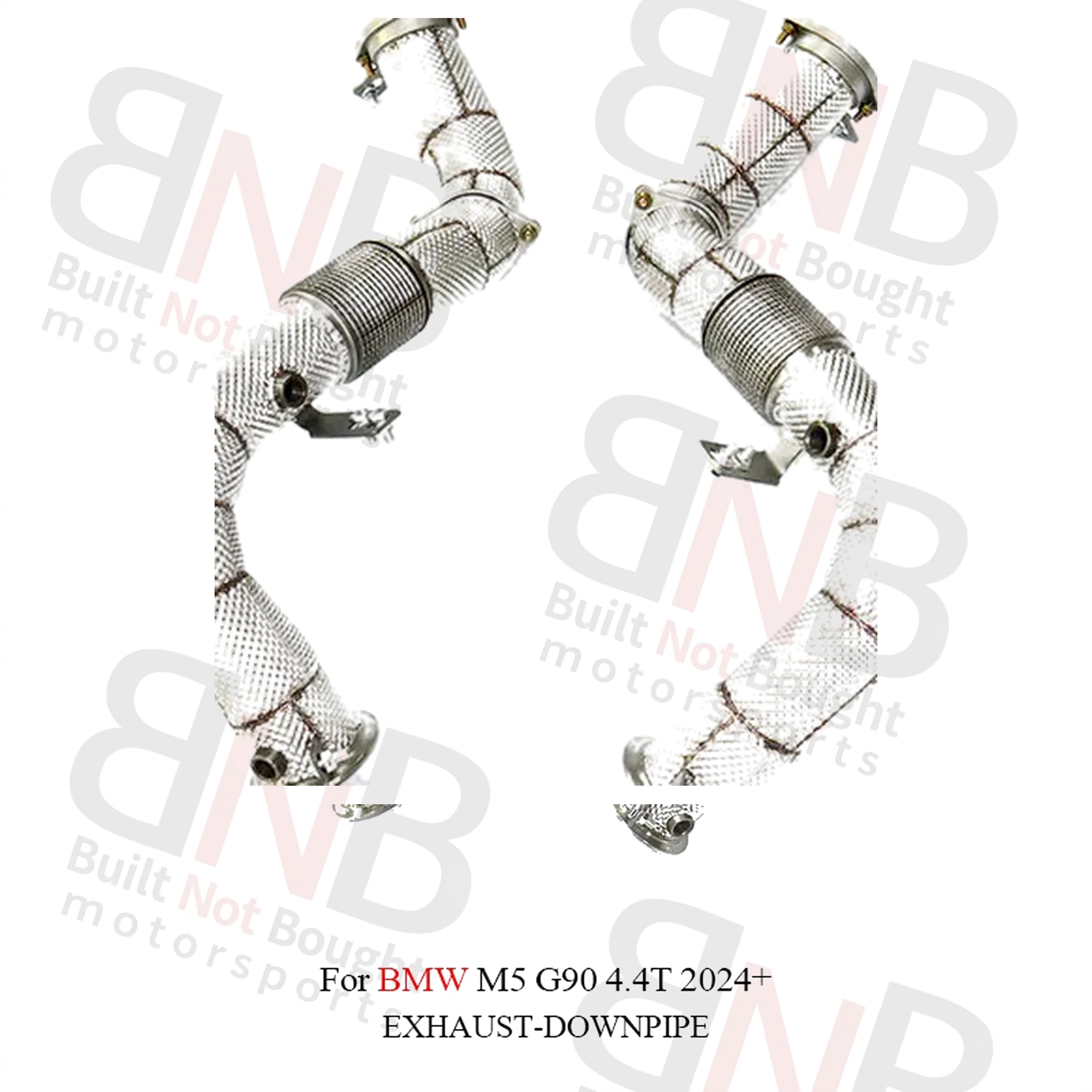 BNB Stainless Steel Downpipe with Heat Shield for BMW M5 G90 4.4T 2024+