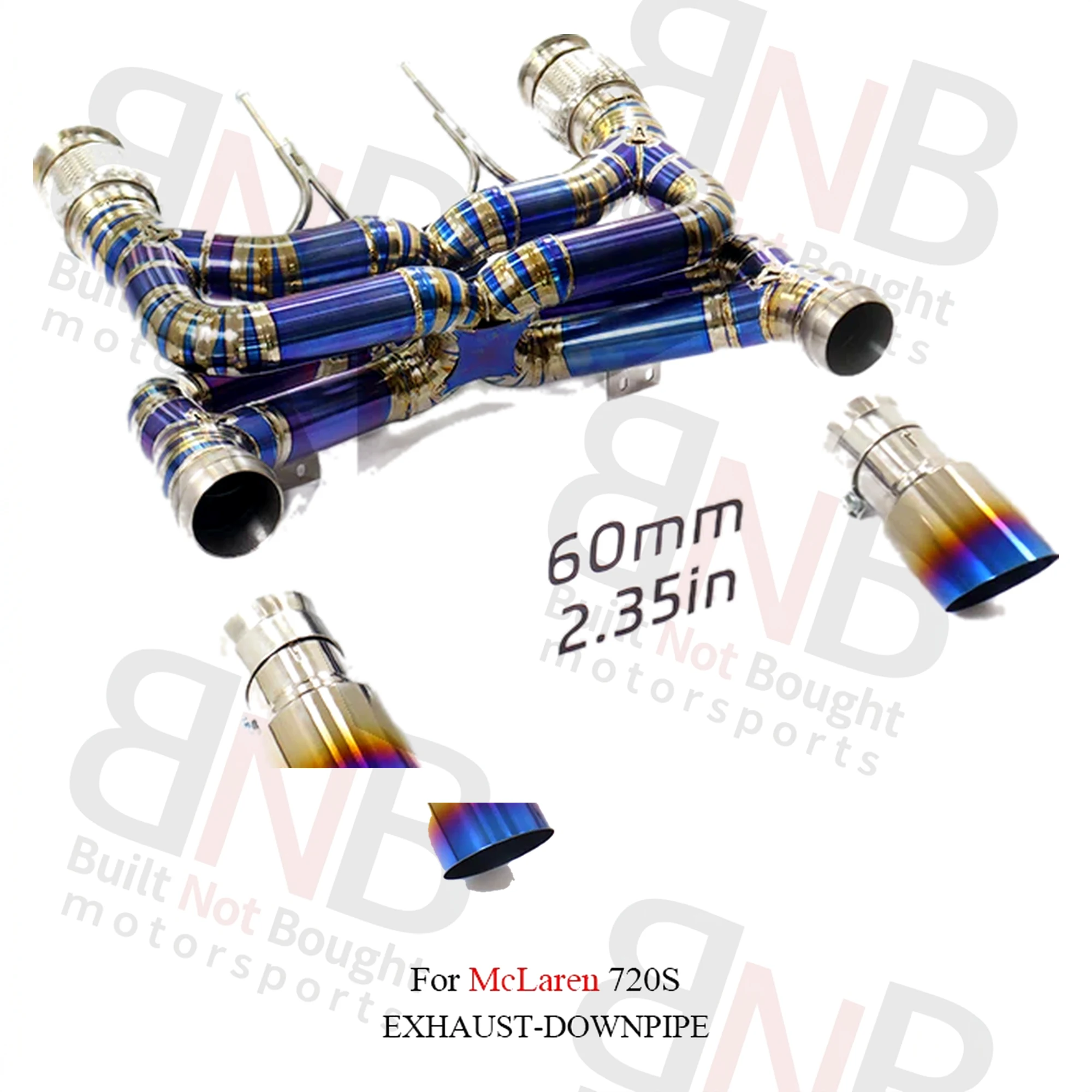 BNB Titaniumz Double X Tube Titanium Catback Exhaust for McLaren 720S