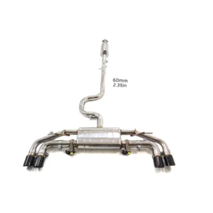 BNB Titaniumz Valved Catback Exhaust 1.5mm Stainless Steel 120x50x40 Slivery for Golf GTE MK7
