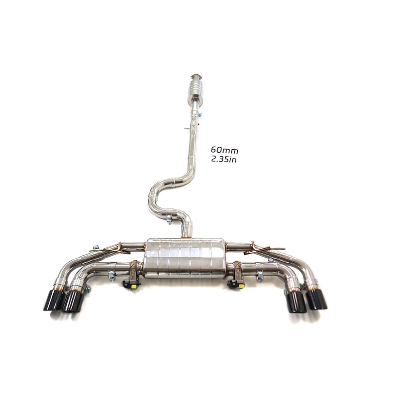 BNB Titaniumz Valved Catback Exhaust 1.5mm Stainless Steel 120x50x40 Slivery for Golf GTE MK7