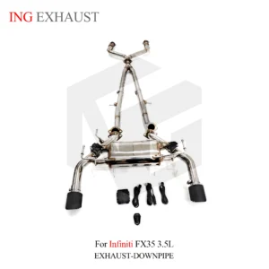 BNB Stainless Steel Valvetronic Cat-Back Exhaust System for Infiniti FX35 3.5L Silver