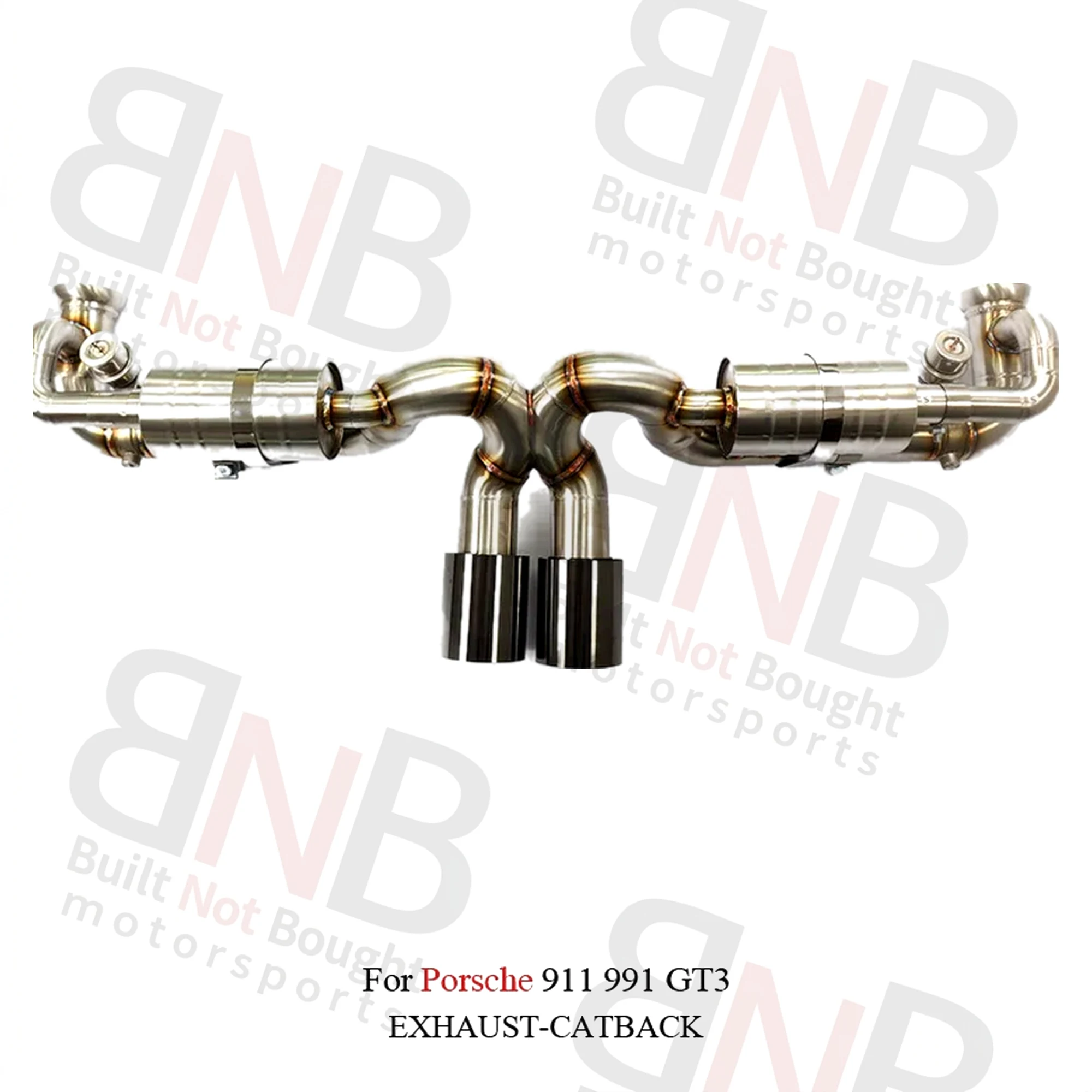 BNB Stainless Steel Valved Catback Exhaust for Porsche 911 991 GT3 Silvery