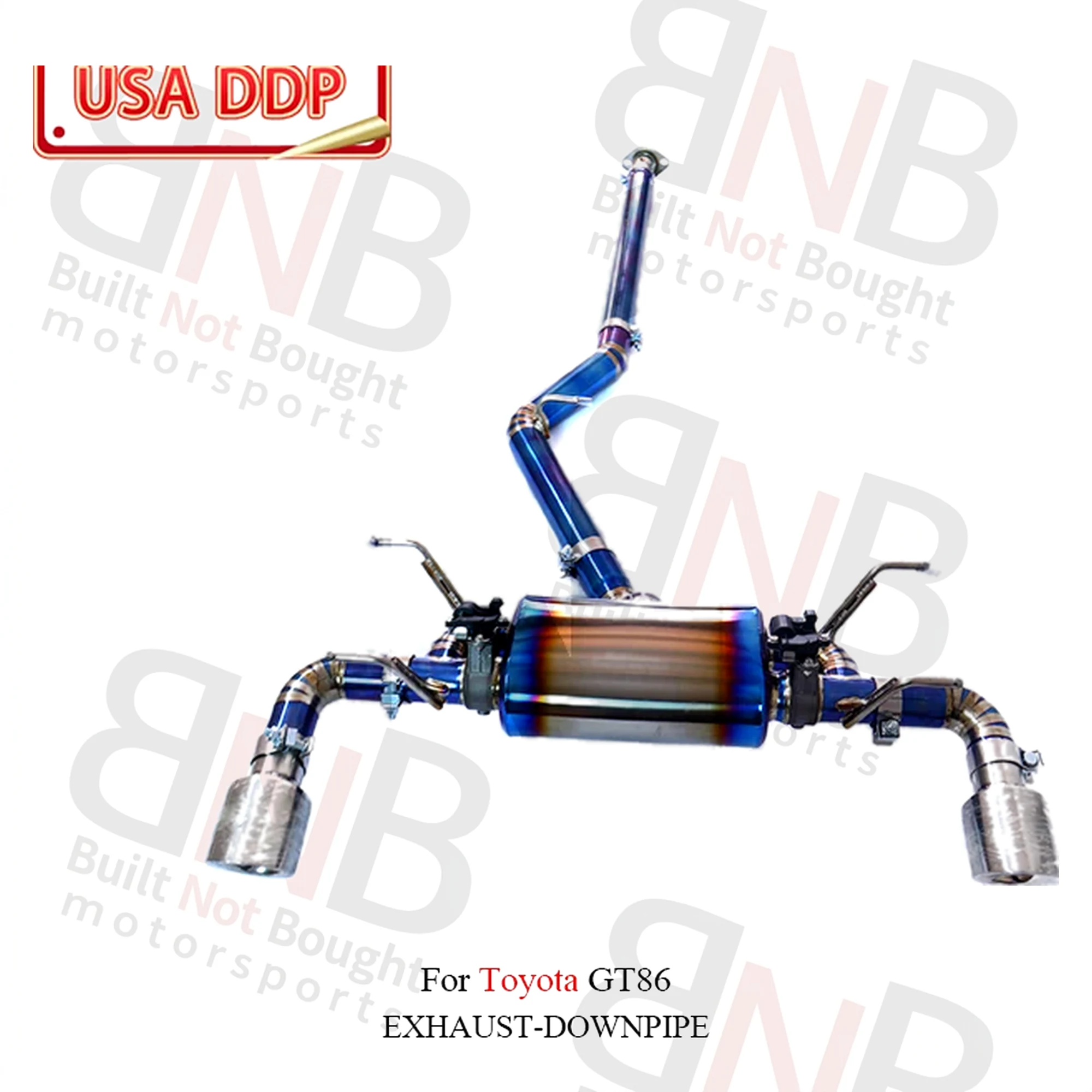 BNB Titanium Catback Exhaust System for Toyota GT86 1.5mm Silver