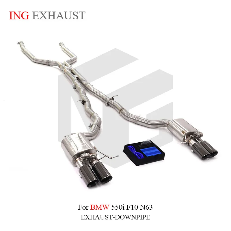 BNB Titaniumz Catback Exhaust System for BMW 550i F10 N63 Stainless Steel