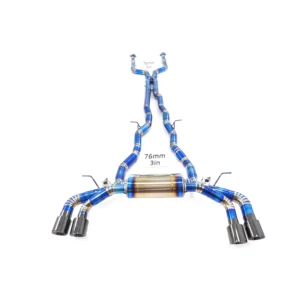 BNB Titaniumz Catback Exhaust System BMW M5 G90 Blue 120x50x40