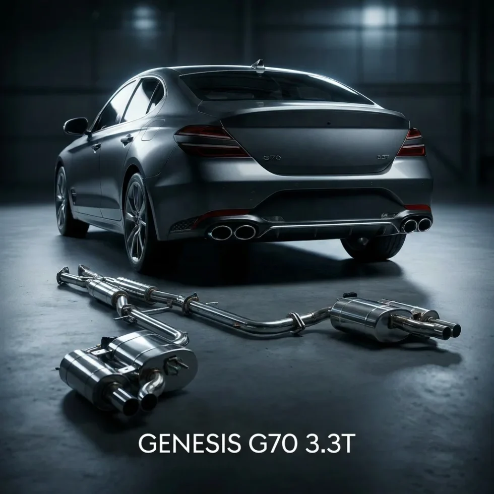 BNB Titaniumz Stock for Genesis G70 3.3T Catback Exhaust System Stainless Steel Pipe With Valved