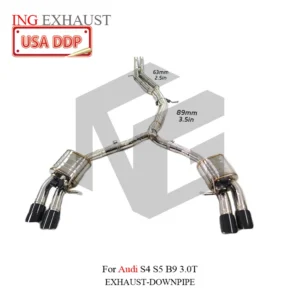 BNB Titaniumz Stainless Steel Catback Exhaust System Audi S4 S5 B9 3.0T